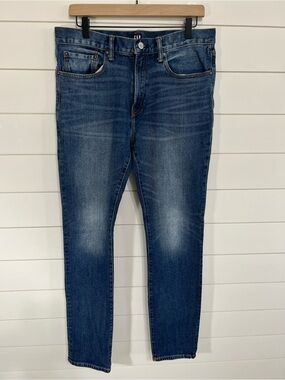 Gap Jeans Mens Size 32 Skinny Medium Wash Stretch